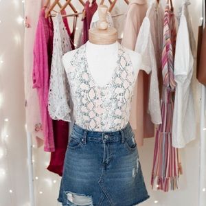 Snakeskin Halter Top